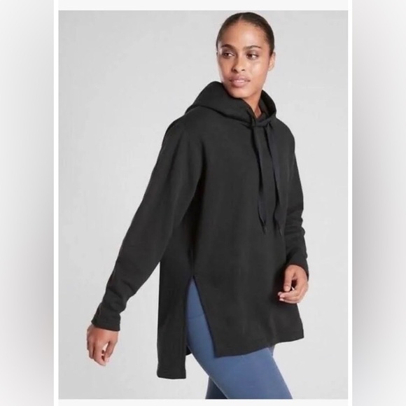 Athleta Tops - Athleta Yogi High-Low Oversized Hoodie Sweatshirt Black XS